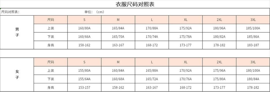 沖鋒衣尺碼怎么選擇?