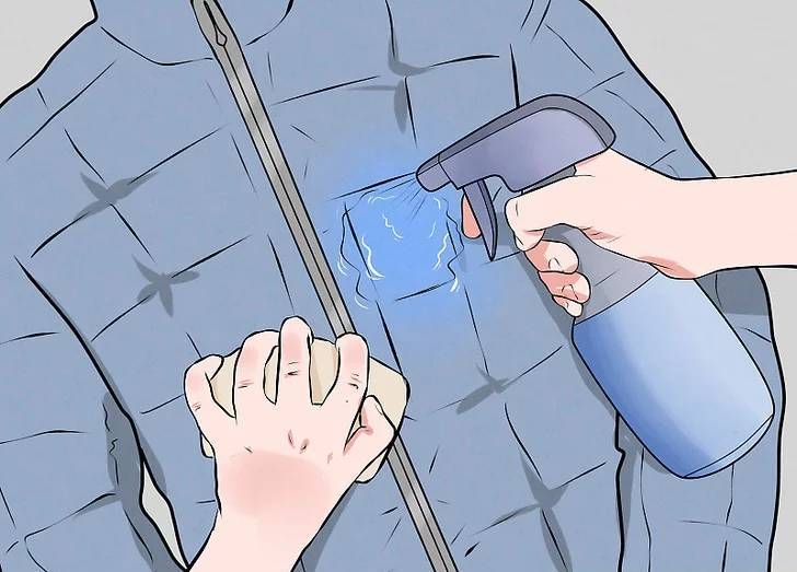 擦拭羽絨內膽表面