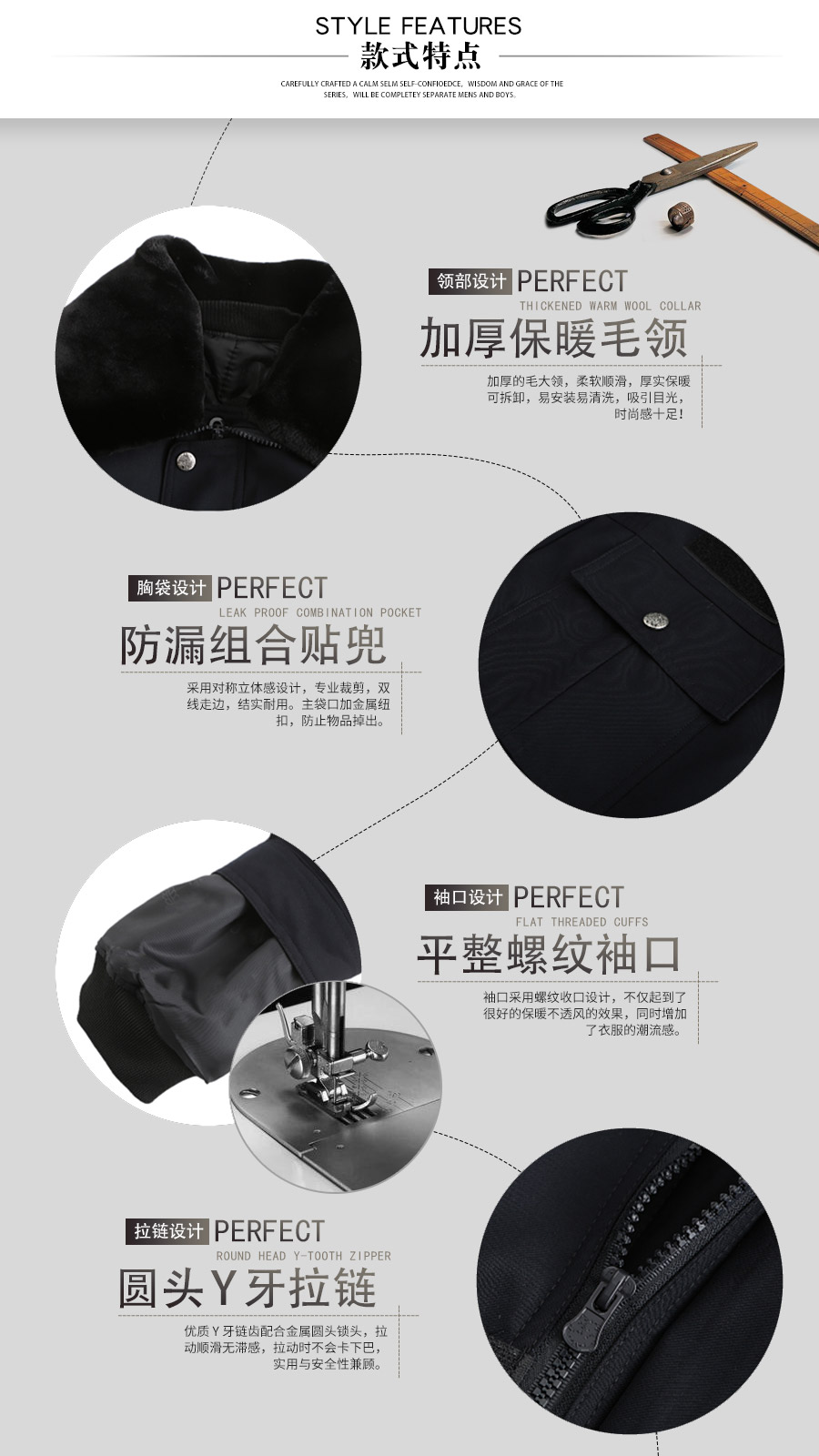 冬季保安執(zhí)勤棉服—款式特點(diǎn)